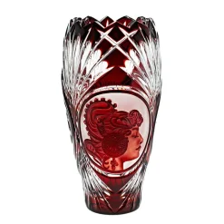 Vasen^Art Glass Vase handgeschliffen 