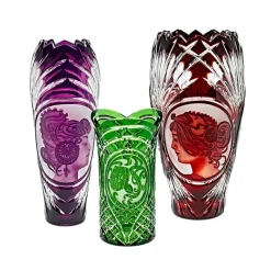 Vasen^Art Glass Vase handgeschliffen 