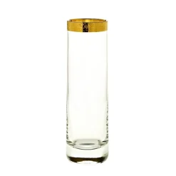 Vasen^Cristalica Kingdom Vase mit Goldrand "Gold Age" (22,5cm)