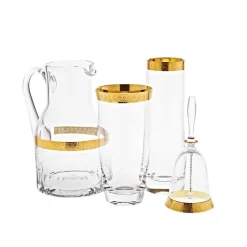 Vasen^Cristalica Kingdom Vase mit Goldrand "Gold Age" (22,5cm)