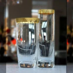 Vasen^Cristalica Kingdom Vase mit Goldrand 