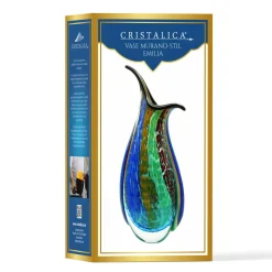 Vasen|Ostern^Cristalica Vase Murano Stil Emila Höhe ca. 31cm Handarbeit