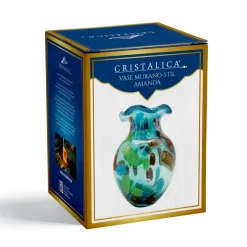 Vasen|Ostern^Cristalica Vase Murano-Stil Amanda Höhe ca. 22,5cm Handarbeit