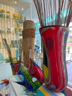 Valentienstag|Vasen^Cristalica Vase Murano-Stil Iva Höhe ca. 41cm Handarbeit