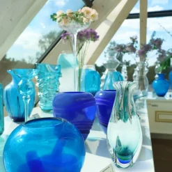 Vasen|Ostern^Cristalica Vase Murano-Stil Oliva Höhe ca. 35,5cm Handarbeit