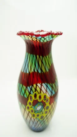Vasen|Ostern^Cristalica Vase Murano-Stil Tina Höhe ca. 48cm Bunt Handarbeit