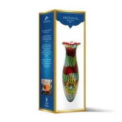 Vasen|Ostern^Cristalica Vase Murano-Stil Tina Höhe ca. 48cm Bunt Handarbeit