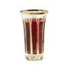 Vasen^Art Glass Vase Red Queen 23 cm, Rot/Gold, aus Glas