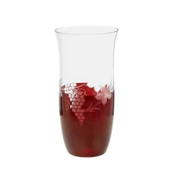 Vasen^Art Glass Vase Red Queen 30 cm, Weinrot, aus Glas