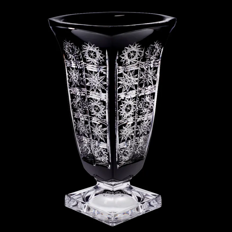 Vasen^Cristalica GmbH Vase Schleuderstern ca. 33 cm Schwarz