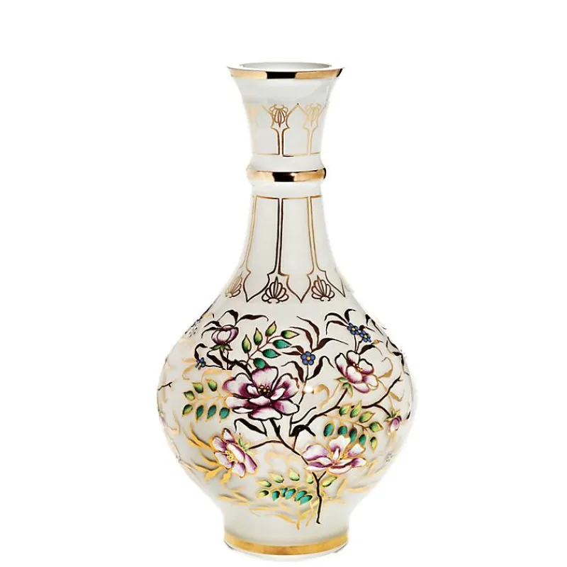 Vasen^Art Glass Vase White Queen 35 cm, Multicolor, aus Glas