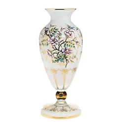 Vasen^Art Glass Vase White Queen 44 cm, Multicolor, aus Glas