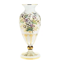 Vasen^Art Glass Vase White Queen 44 cm, Multicolor, aus Glas