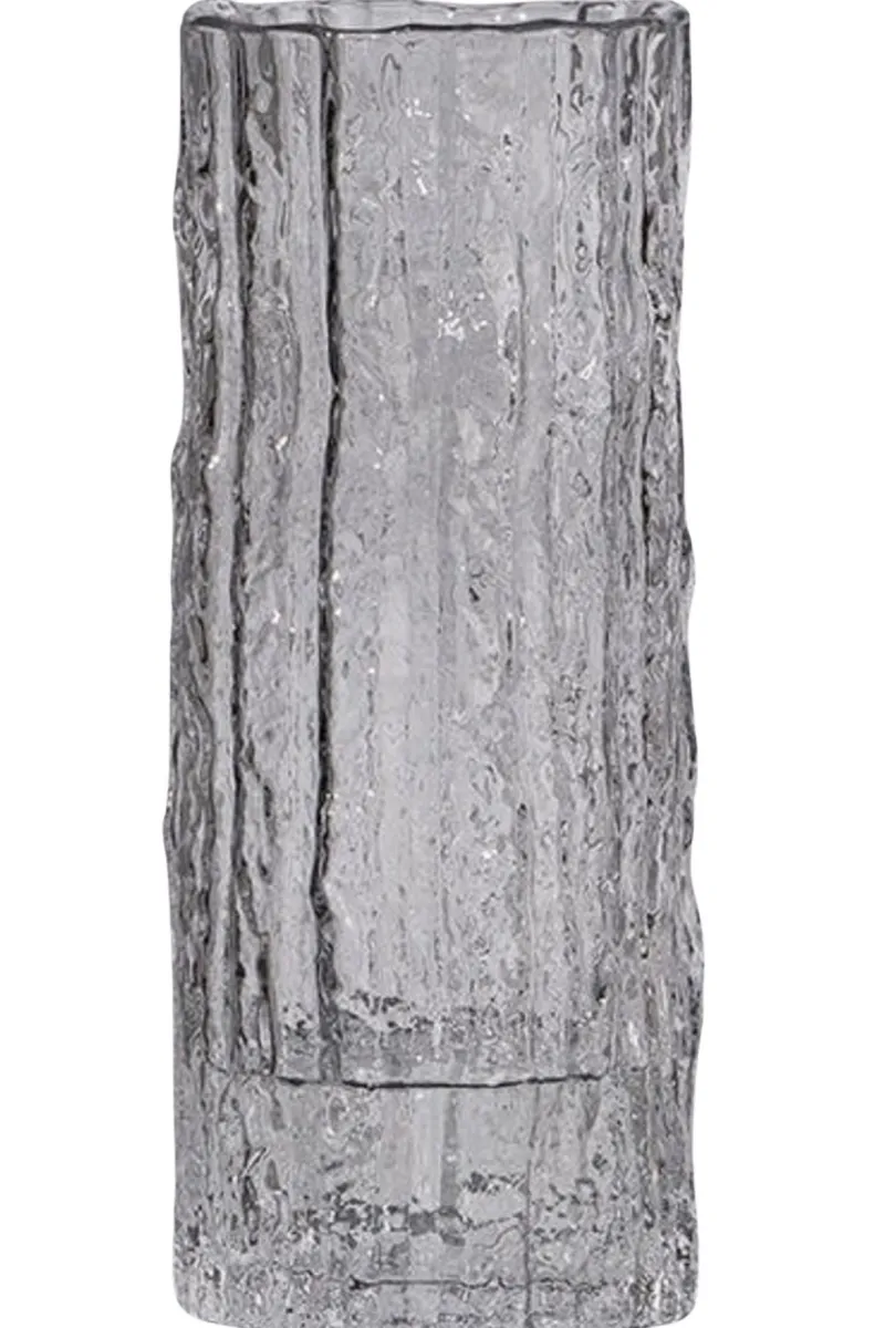 Vasen^Cristalica Vase-Blumenvase mit Streifen, Transparent Höhe ca. 25cm