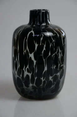 Vasen^Cristalica Vase-Blumenvase Modern , Schwarz/Transparent