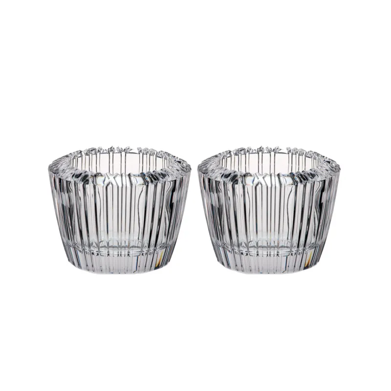 Kerzenhalter^Cristalica Votiv Atlas Stripe 2er Set (7,5cm)