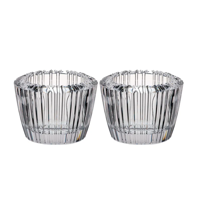Kerzenhalter^Cristalica Votiv Atlas Stripe 2er Set (10,5cm)