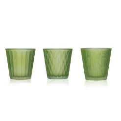 Ostern|Ostern^Cristalica Votivglas Lumiere 3er-Set grün 7,5cm