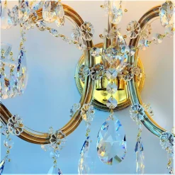 Leuchter & Lampen^Beleuchtung Wandleuchter Anne Erleuchtung, Gold/Transparent, aus Glas