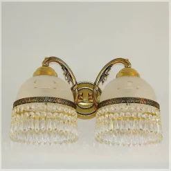 Leuchter & Lampen^Beleuchtung Wandleuchter Cordelia Erleuchtung, Gold/Transparent, aus Glas