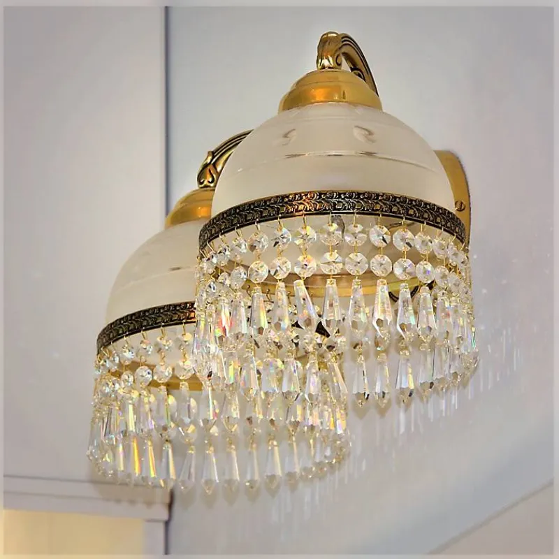 Leuchter & Lampen^Beleuchtung Wandleuchter Cordelia Erleuchtung, Gold/Transparent, aus Glas