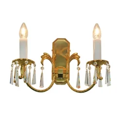 Leuchter & Lampen^Beleuchtung Wandleuchter Julia Erleuchtung, Gold/Transparent, aus Glas