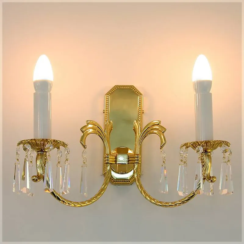 Leuchter & Lampen^Beleuchtung Wandleuchter Julia Erleuchtung, Gold/Transparent, aus Glas