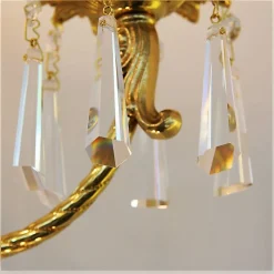 Leuchter & Lampen^Beleuchtung Wandleuchter Julia Erleuchtung, Gold/Transparent, aus Glas
