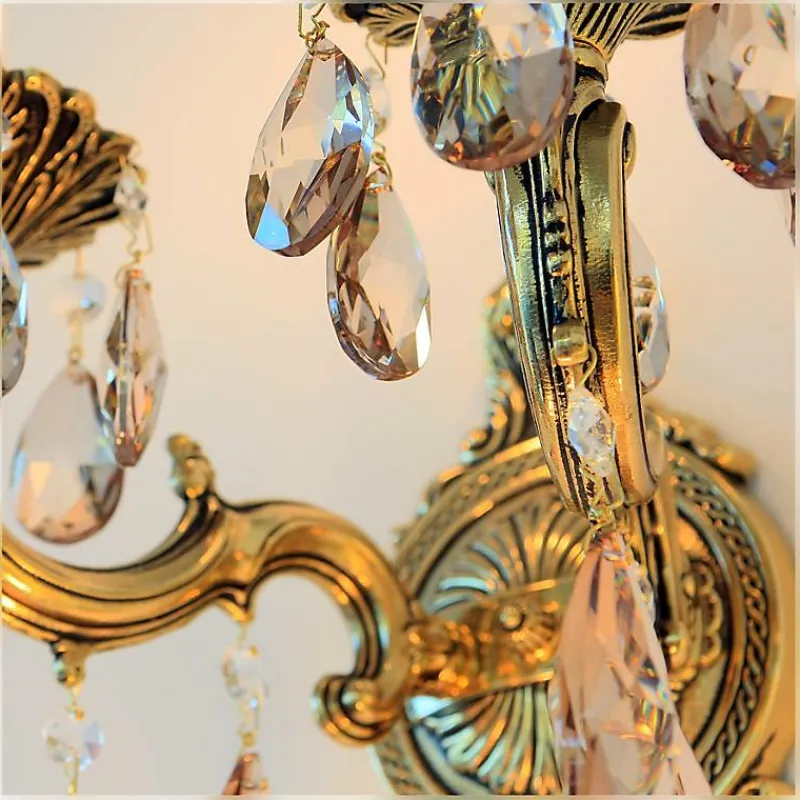 Leuchter & Lampen^Beleuchtung Wandleuchter Laura bronze Erleuchtung, Bronze/Gold, aus Glas