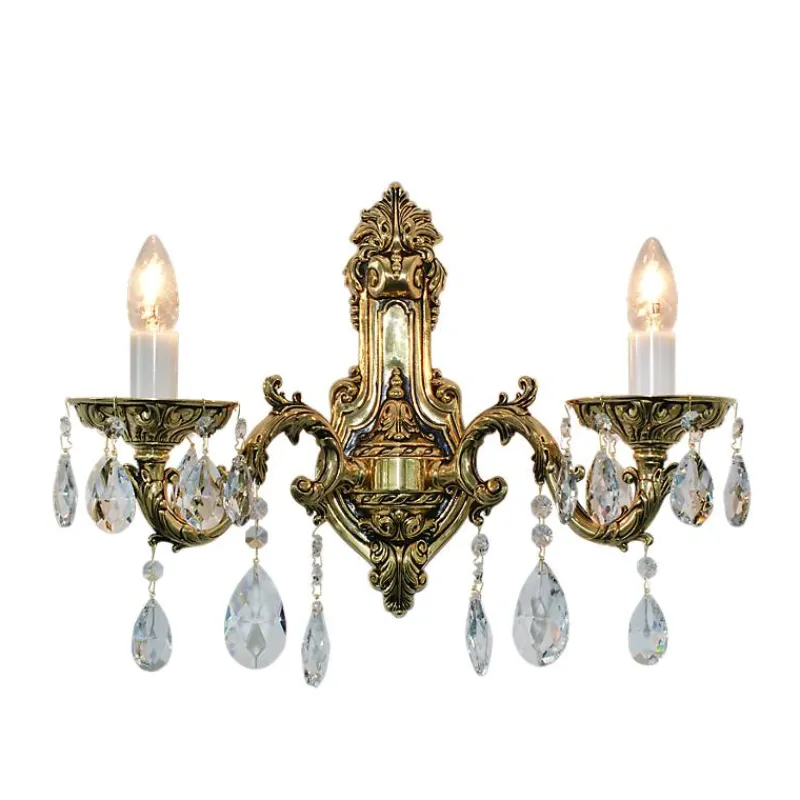 Leuchter & Lampen^Beleuchtung Wandleuchter Leana Erleuchtung, Gold/Transparent, aus Glas