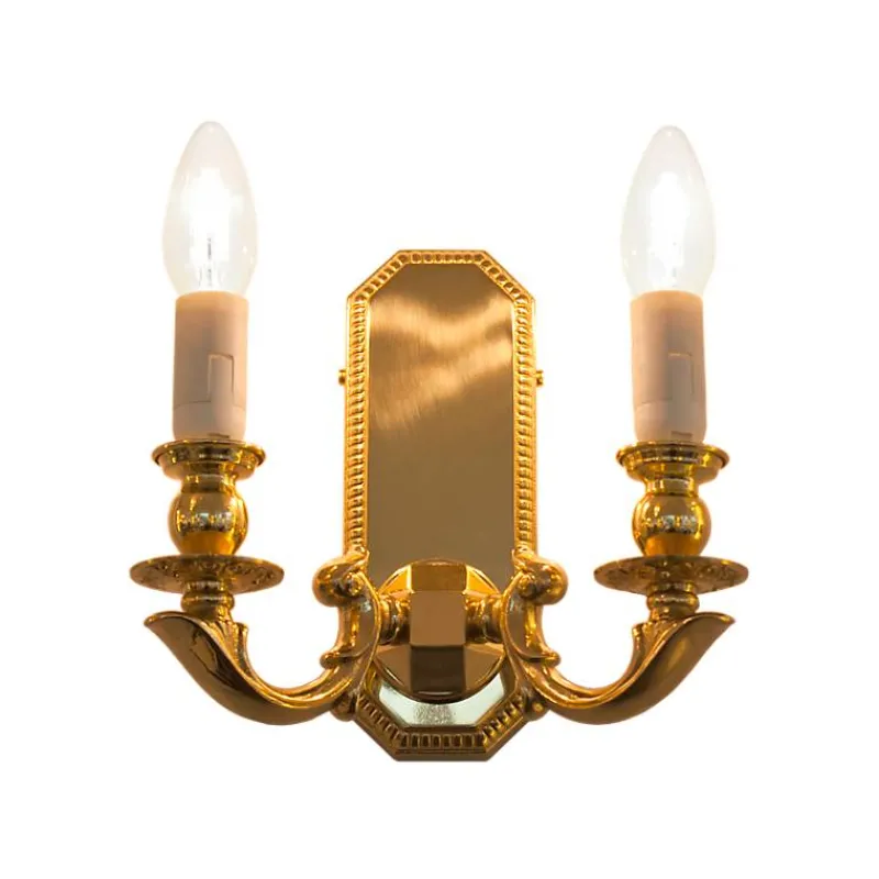 Leuchter & Lampen^Beleuchtung Wandleuchter Ophelia Erleuchtung, Gold/Transparent, aus Glas