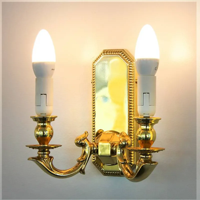 Leuchter & Lampen^Beleuchtung Wandleuchter Ophelia Erleuchtung, Gold/Transparent, aus Glas