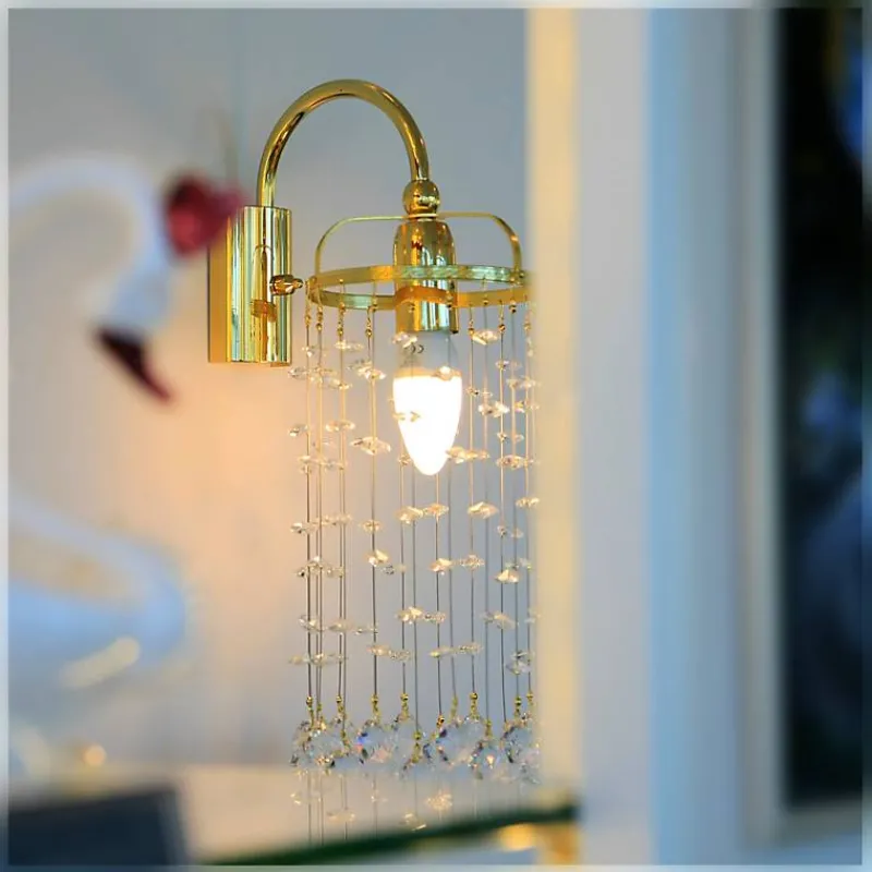 Leuchter & Lampen^Beleuchtung Wandleuchter Tialda Erleuchtung, Gold/Transparent, aus Glas