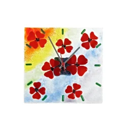 Uhren^Cristalica Wanduhr Sommer "Clockworld" (25x25cm)