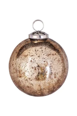 Weihnachten|Weihnachten^Cristalica Weihnachtsbaumkugel Calm grün gold 8cm/10cm