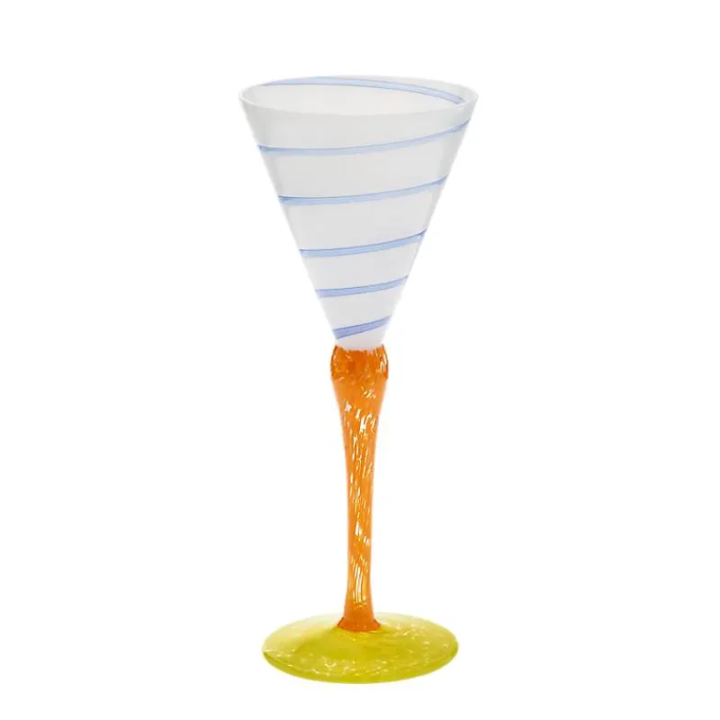 Weingläser^Art Glass Weinglas mit Ringen, Spiral Chaos 140ml, aus Glas