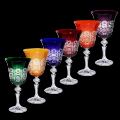 Farbige Gläser|Weingläser^Cristalica Weinglas Schleuderstern Laura 170ml