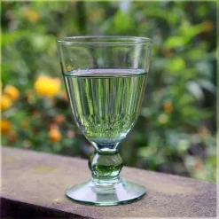 Weingläser^Art Glass Weinglas Thüringer Waldglas grün 200ml Kelch Trinkglas Rotwein Weißwein Handmade