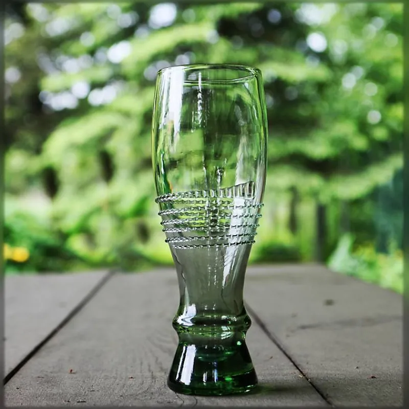 Biergläser^Art Glass Weizenbierglas Thüringer Waldglas grün 500ml Bierglas Weißbierbecher Handmade