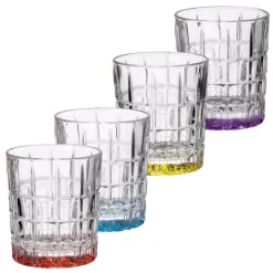 Männer|Gläserset^Cristalica Whishkyglas Chiado Color 4er-Set mit Geschenkbox