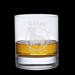 Sternzeichen|Geburtstag^Cristalica Whiskyglas (320ml) mit Sternzeichen, Lasergravur