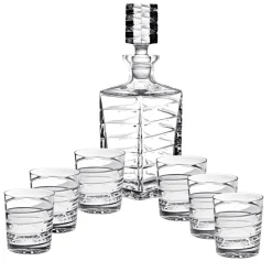 Männer|Gläser Mit Karaffe^Cristalica Kingdom Whiskyset Spirale 7 tlg.