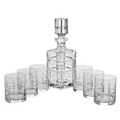 Gläser Mit Karaffe^Cristalica Whiskyset Square 7-tlg.