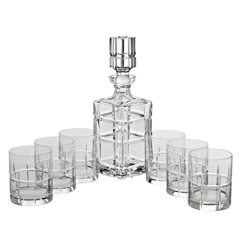 Gläser Mit Karaffe^Cristalica Whiskyset Square 7-tlg.
