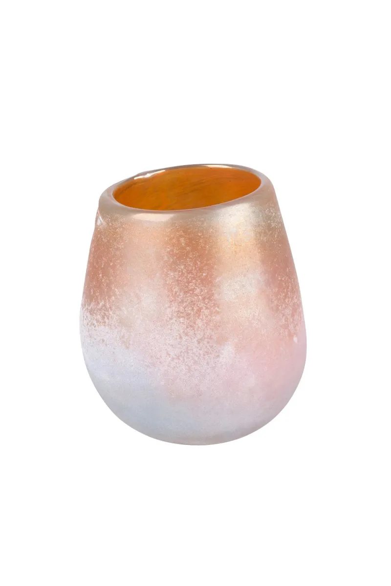 Geburtstag|Vasen^Gift Company Windlicht Glas Sand gestrahlt Attitude 11,5cm Maritim
