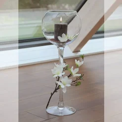 Frauen|Einweihung^Cristalica Kingdom Windlicht Kula Famous 54cm Kerzenhalter Deko Gefäß Schale Klarglas Geschenk