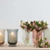 Frauen|Vasen^Glaswaren sonstige Windlicht Tischdekoration Glas Vase Pastell H 20 cm