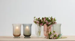 Frauen|Vasen^Glaswaren sonstige Windlicht Tischdekoration Glas Vase Pastell H 20 cm