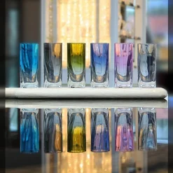 Likör & Wodkagläser^Art Glass Wodka Set Kreck (40 cm)