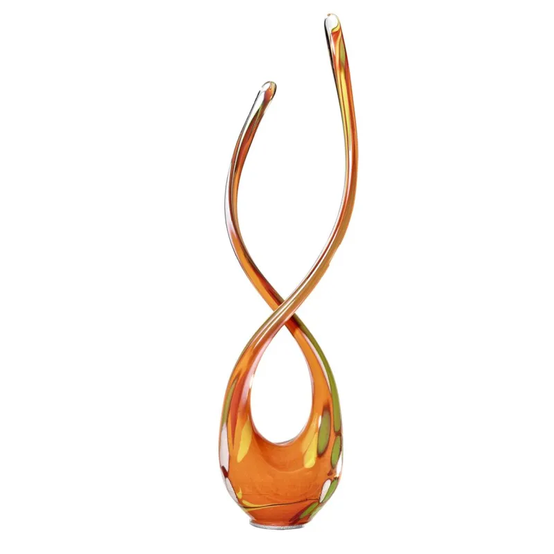 Kugeln & Zapfen^Art Glass X-Flamme Gartenflair 55 cm mit Stab